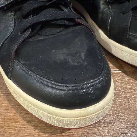 Converse Men's High-Top Basketball Sneakers Black Leather Size 12 Hook and Loop - Picture 2 of 13